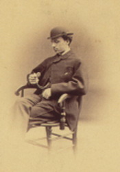 Person(s) in Photograph: John Russell, Lord Amberley; Bertrand Russell's Father Description: John Russell, Lord Amberley, was born in 1842 and died in 1876. He lived in the shadow of his father, the famous statesman Earl Russell. Nevertheless, he was a progressive Liberal M.P. from 1865 to 1868, when support for birth control destroyed any chance of continuing in public life. He then turned to writing, most notably his Analysis of Religious Belief. Lacking a strong constitution, and suffering from bronchitis, he died from heartbreak and strain after the deaths of his wife and daughter in 1874 from diphtheria. Archive Box Number: RA *950: 1, 3